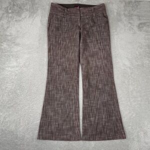 Flirtatious Flare Pants Womens 11 Brown Vintage Y2K Low Rise Textured Trousers